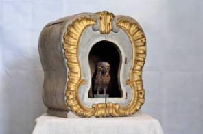 A French 18th century Painted Reliquary